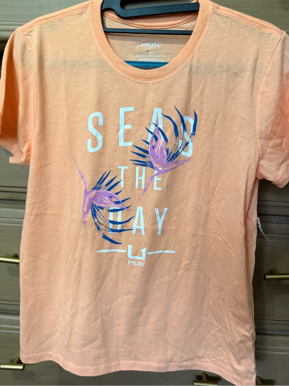 Huk Women's Peach 'Seas the Day' Graphic Tee